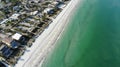 Florida clear blue water birds eye view, sandy beaches drone. city ÃÂ¢Ã¢âÂ¬Ã¢â¬Â¹ÃÂ¢Ã¢âÂ¬Ã¢â¬Â¹on the beach Aerial view of Indian Rocks Beach Royalty Free Stock Photo